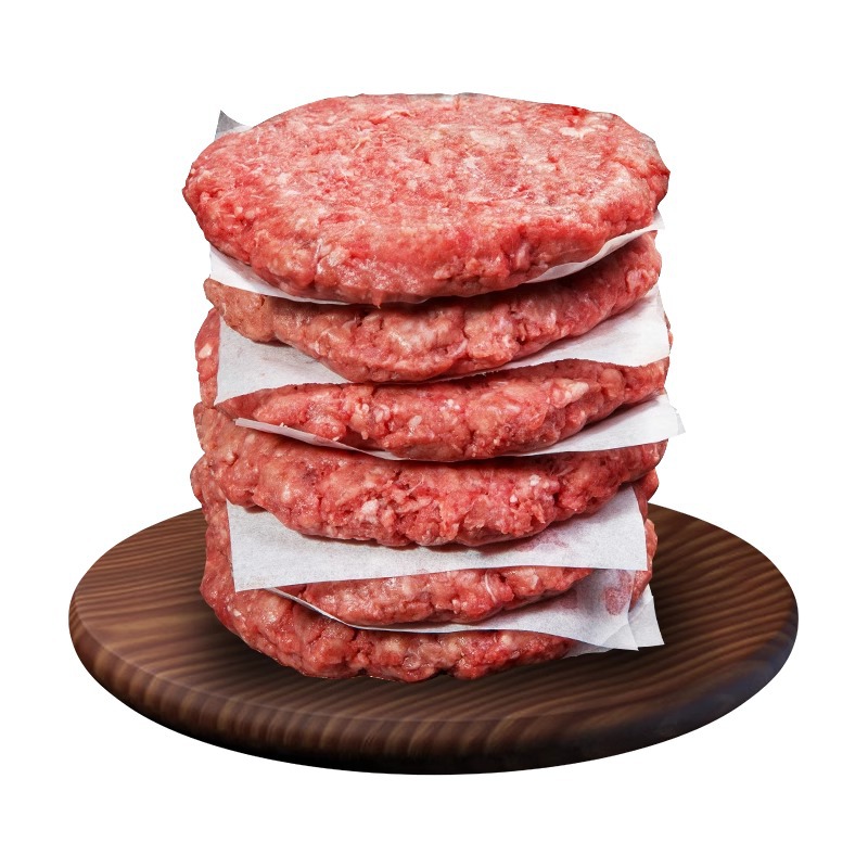 Special Beef Cake for Hamburg Breakfast Semi-finished Fresh Beef Fillings Low-fat Hamburger Cake Commercial Beef Cake Wholesale