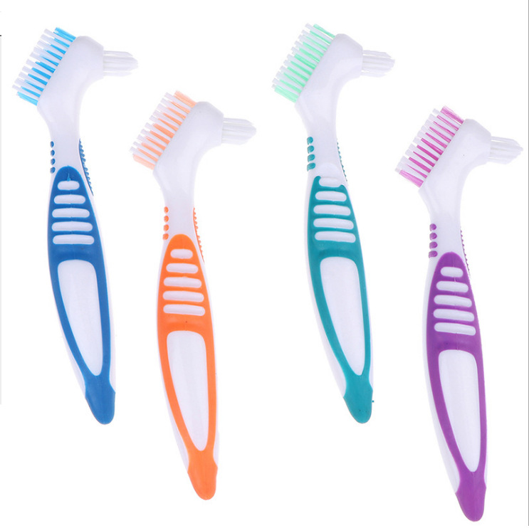 Dentures Toothbrush Cleaning Brush Double Denture Brush Invisible Denture Brush Orthodontic Holder Descaling Brush Old Man Toothbrush
