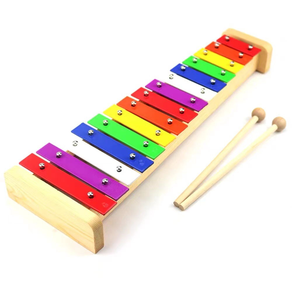 Orff Musical Instrument Wooden Percussion Piano Manufacturer Wholesale Kidsren's Performance Teaching Aids Musical Instrument Aluminum Plate Piano