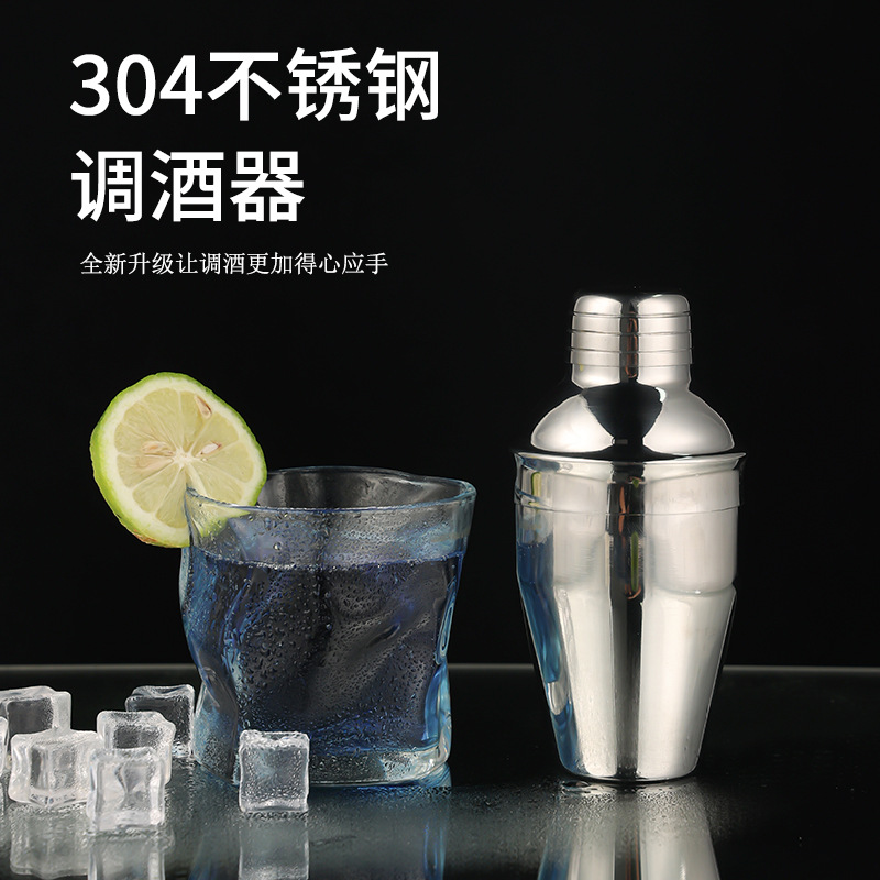 Cross-border New Stainless Steel Wine Shaker Multi-size Three-stage Hand-cranked Snow Cup Home Bar Chicken Tail Wine Shaker
