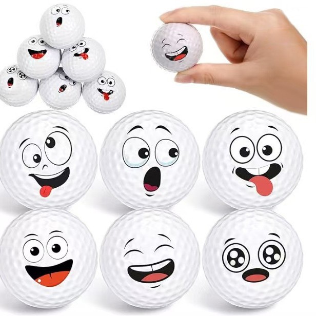 Customized Cross-Border Hot-Selling Golf Balls with Various Patterns, Text and Logo Combinations Can Be Printed with Two and Three Layers of Balls