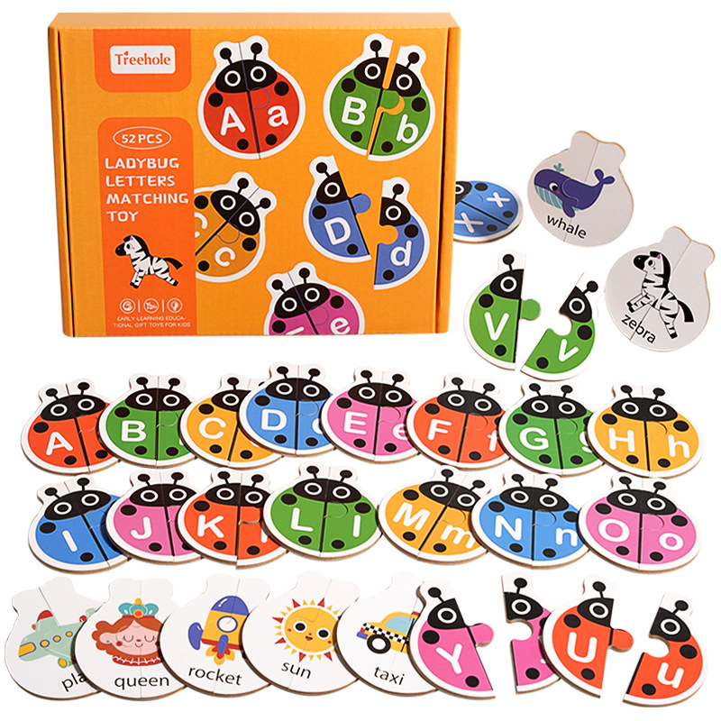 Cross-Border Letter Cognitive Enlightenment Kidsren's Educational Early Education Animal Word Matching Toy Card Matching 3 to 6 Years Old
