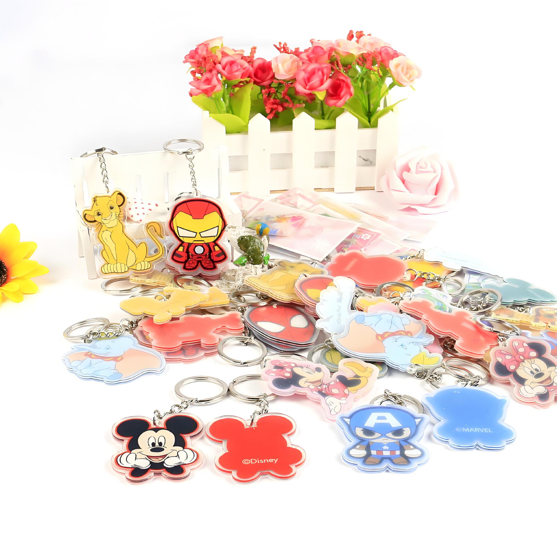 Acrylic Keychain Painted Secondary Cartoon Pendant Pendant Animation Peripheral Material Cartoon Card to Figure