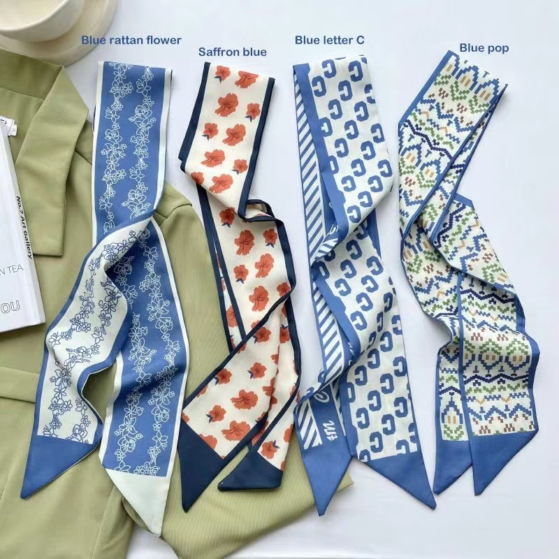 Factory Direct Sales Gift Box Silk Scarf Long High-End Tying Bag Streamer Bow Hair Accessories Souvenir Ribbon Customization