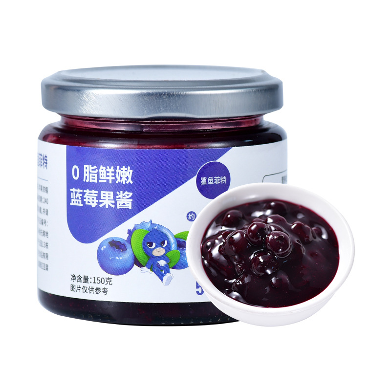 Shark Fit Wholesale Pure Jam Low 0 Fat Sucrose Light Calorie Breakfast Food Supplement Manufacturer Large Quantity Blue