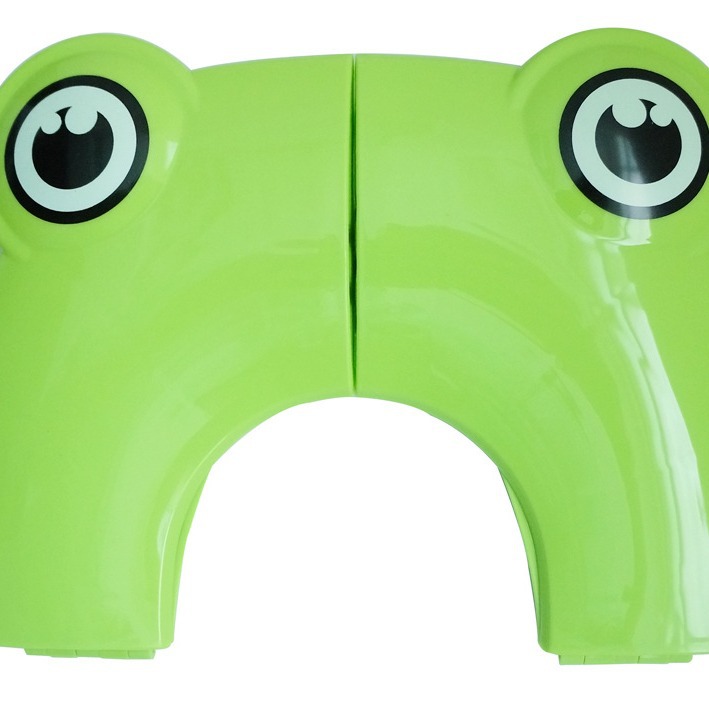 Amazon AliExpress products light green frog shape PP material children folding toilet mat