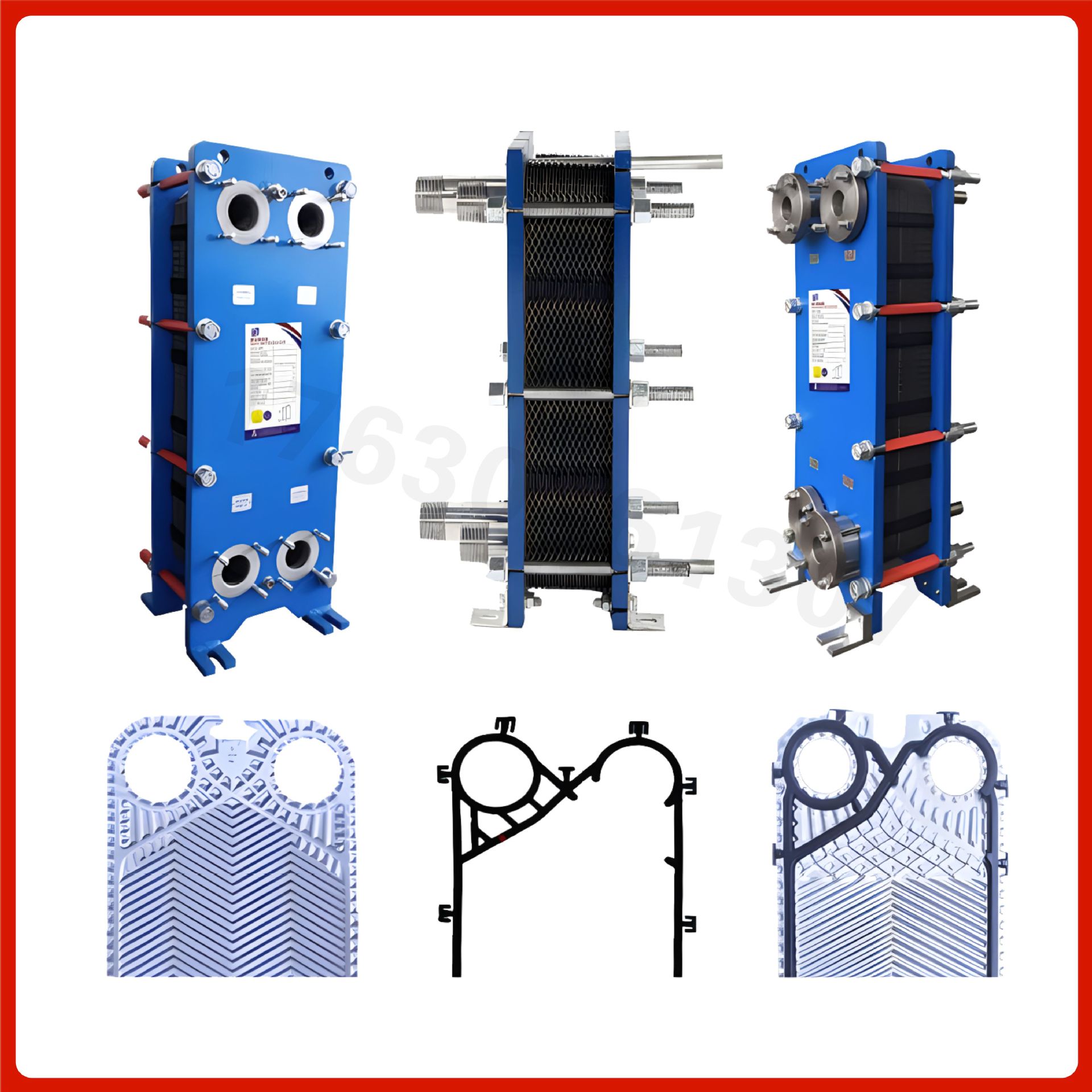 Stainless Steel Plate Heat Exchanger Br Industrial Titanium Oil Hot Water Exchanger 304 Steam Heating Water Radiator