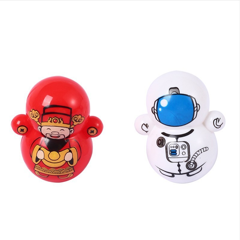 Cross-border exclusive mini tumbler casual nostalgic gift twist egg toy cartoon pattern desktop small swing