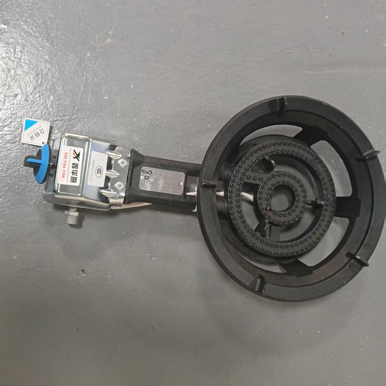 Commercial Flat-Top Stove for Liquefied Gas with Electronic Ignition and Low-Pressure High-Heat Output for Restaurants