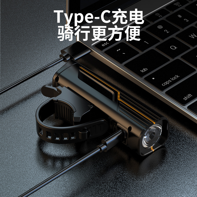 Digital Digital Display Bicycle Light High Brightness Mountain Road Bike Cycling Led Lighting Night Cycling Strong Light Headlight