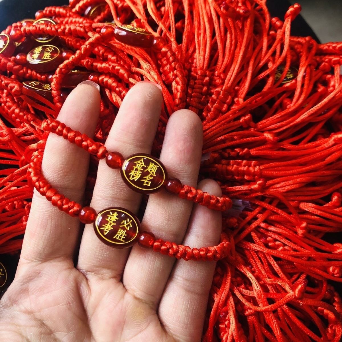 To be no. 1 Red Rope Sends Bracelet to Students for Senior High School Entrance Examination Landing Hand Rope Exam Gift Hand Rope Diamond Knot