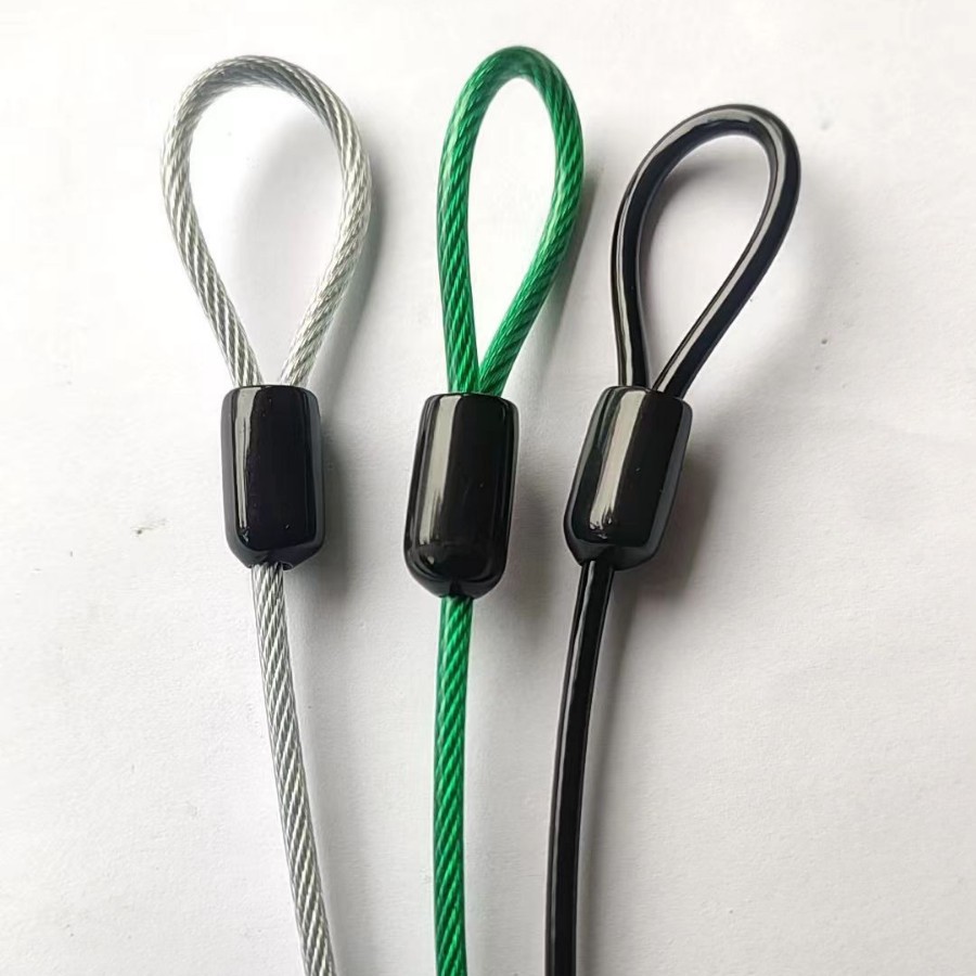 Factory wholesale 304 stainless steel galvanized steel wire rope pressed aluminum sleeve chicken heart ring rubber wire rope pressed aluminum sleeve