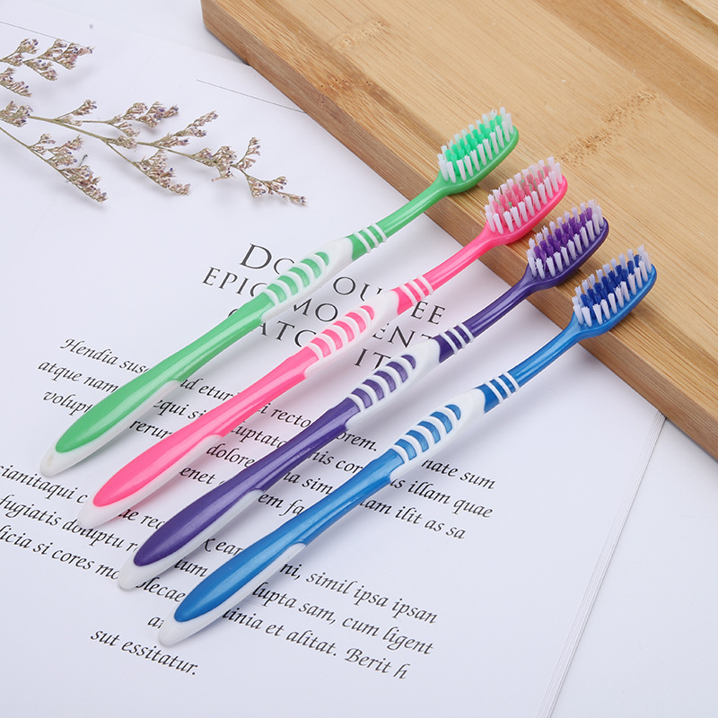 Foreign trade adult toothbrush wholesale 12 medium hair bristle bathroom sauna room hanging toothbrush African toothbrush