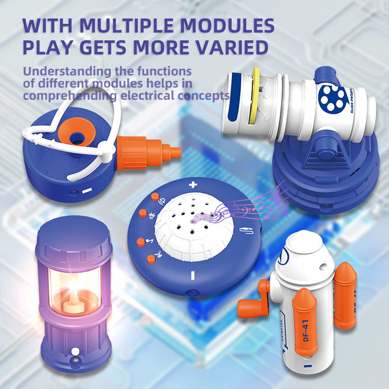 Cross-Border Ai Voice Physical Circuit Digital Building Blocks Educational Toys Primary School Students Science and Education Toy Set Gifts