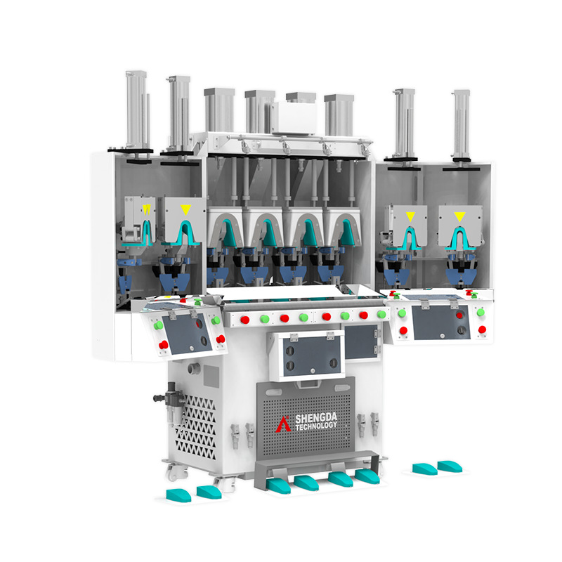 Технология Шенда воздушная оболочка для обувной колодки, умная корейская машина для формовки каблука с четырьмя нагревами и четырьмя охлаждениями, распродажа на заводе