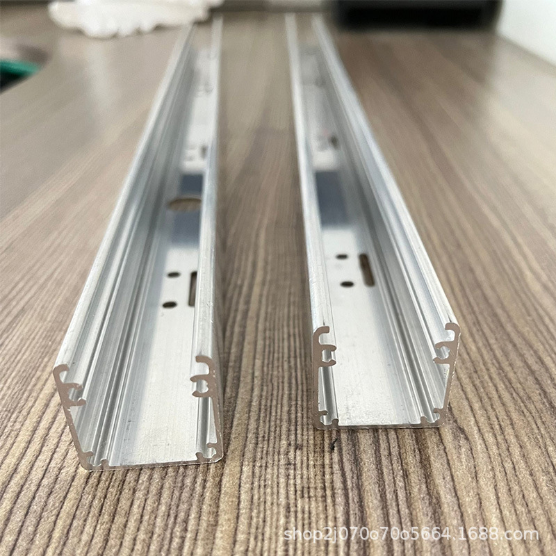 Squeeze Production Light Strip Aluminum Profile Available in Stock U-Shaped Lamp Tube Aluminum Material Stamping Processing Silver Surface Oxidation