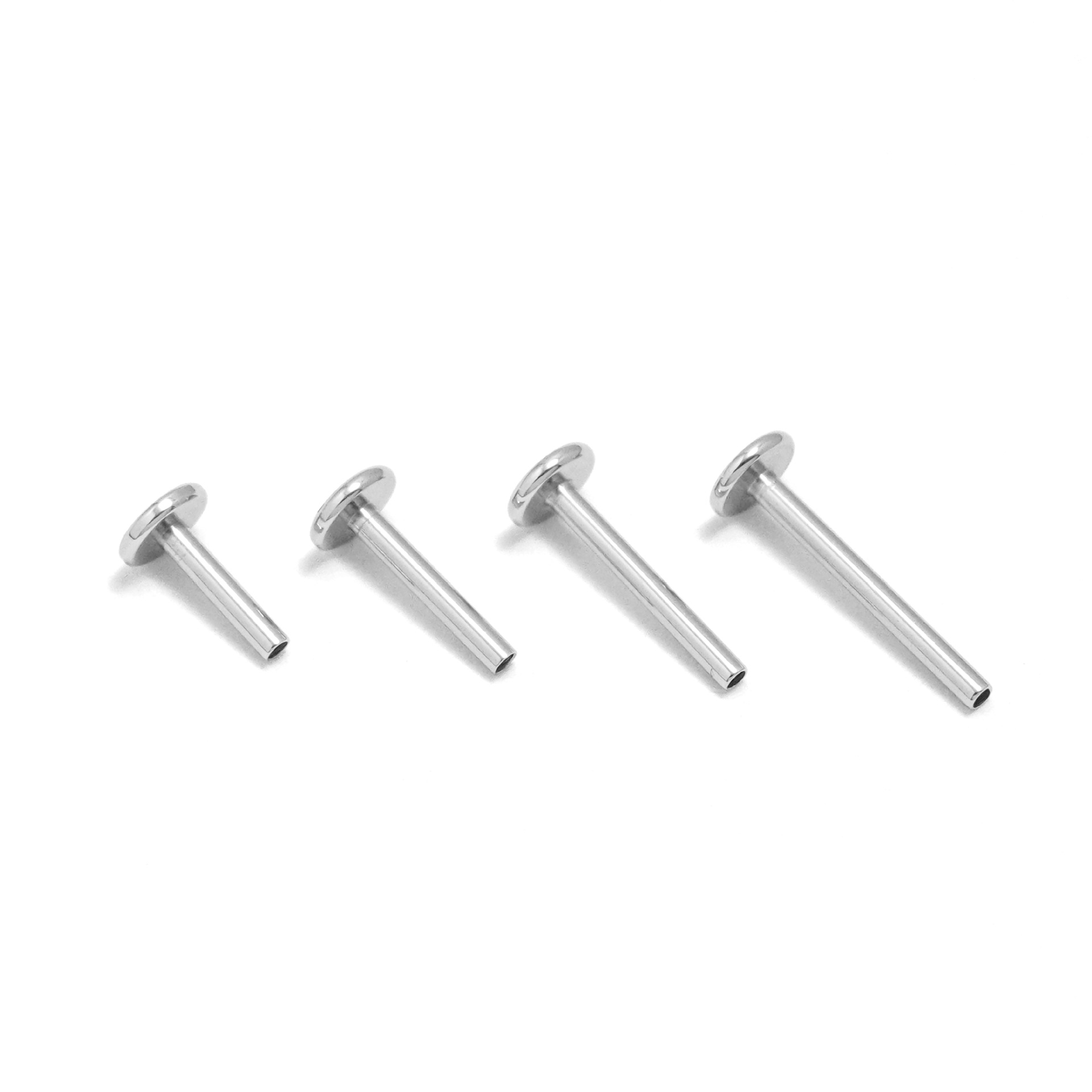 Internal Threaded Steel Lip Studs, External Threaded Pointed Cone Round Ball Titanium Steel Material Stainless Steel Piercing Jewelry Accessories