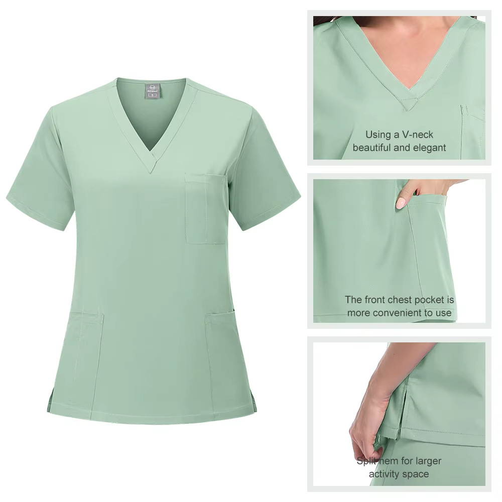 New Hand-washing Clothes Men's and Women's Quick-drying Short-sleeved Surgical Clothes Oral Nurse Doctor's Work Clothes Pet Hospital Work Clothes