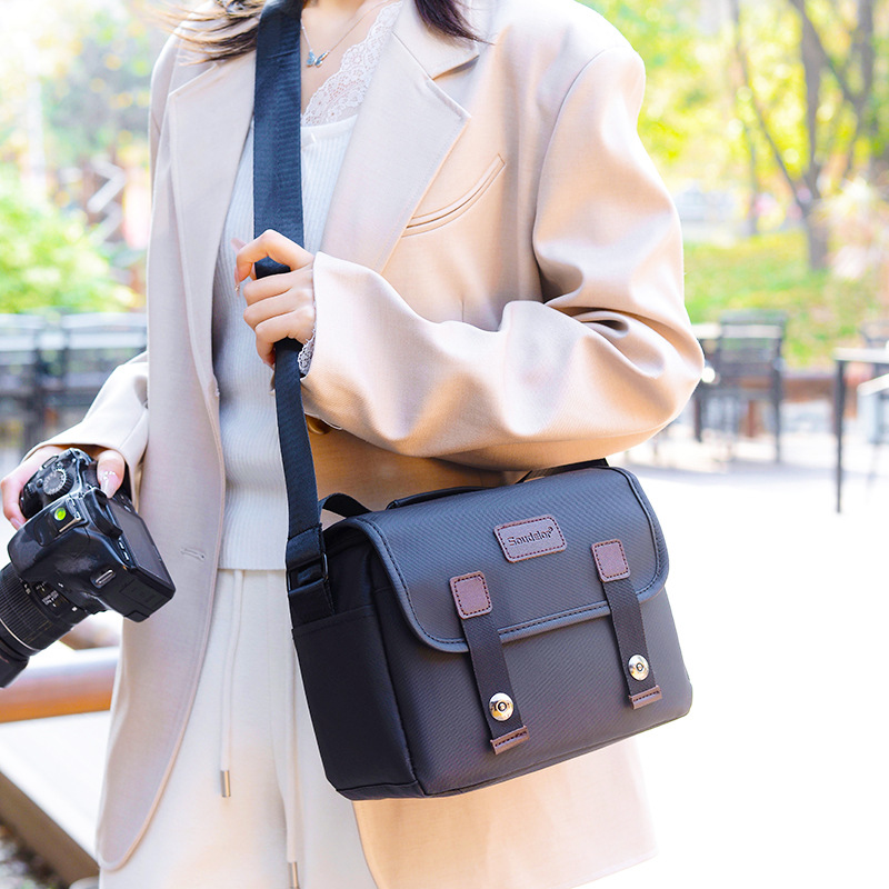 Сумка для камеры, плечевая, новая, для беззеркальной камеры, подходит для Sony, Canon, Nikon, Fuji, водонепроницаемая