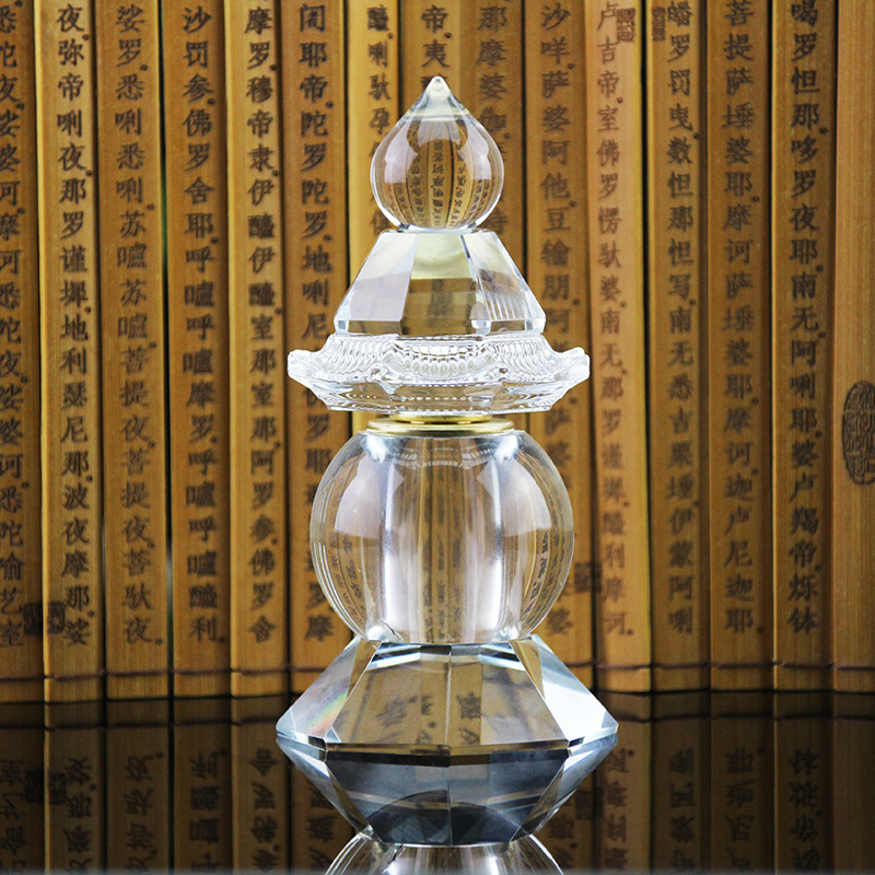 Кристаллическая ступа для кормления Шарипутры с украшениями