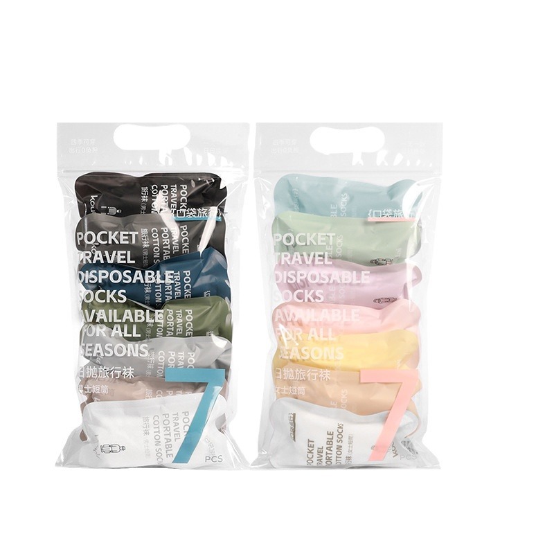 Pocket Travel Disposable Socks Spring and Summer Boat Socks for Men and Women Thin Breathable Low-side Shallow Cotton Socks