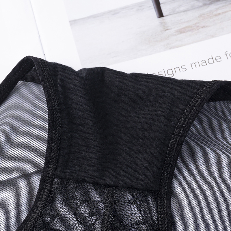 2020 New Sexy Lace Panties Women's Hollow Bow Mesh Tempting Sexy Low Waist Briefs Wholesale