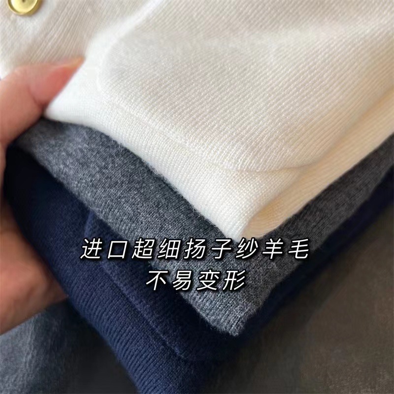Lapel POLO2023 autumn new plus size women's long sleeve knitted wool base shirt solid color outside take a batch of a generation of hair