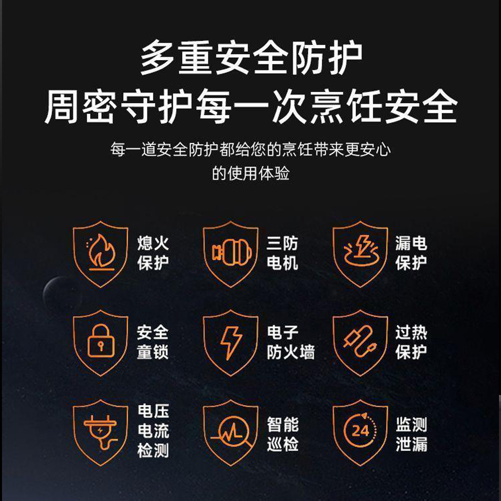 Three-Burner Integrated Stove for Home Kitchen with Variable Frequency Exhaust Fan, Disinfection Cabinet, Steaming and Baking All-In-One 1.0m Integrated Stove