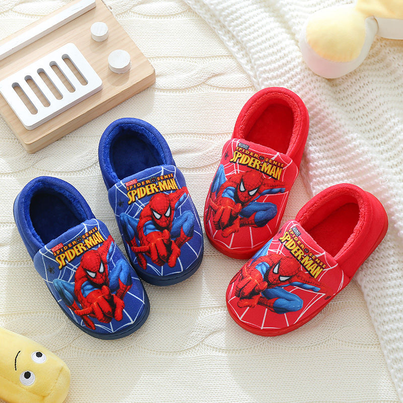 Children's bag heel cotton shoes winter cartoon non-slip warm children's home indoor boys and girls cotton slippers tide