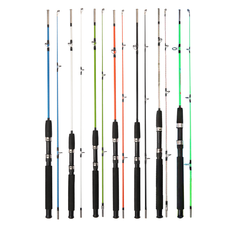 Factory wholesale foreign trade road Asian rod solid glass steel plug rod plug rod thread road Asian rod fishing rod export