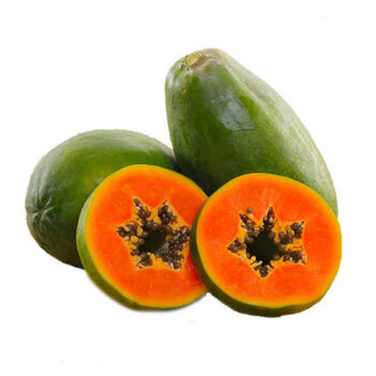 Red Heart Papaya Milk Rock Sugar Heart Green Peel Papaya Naturally Ripe Large Fruit 3kg 5kg 4.5kg Pieces of Papaya Dropshipping