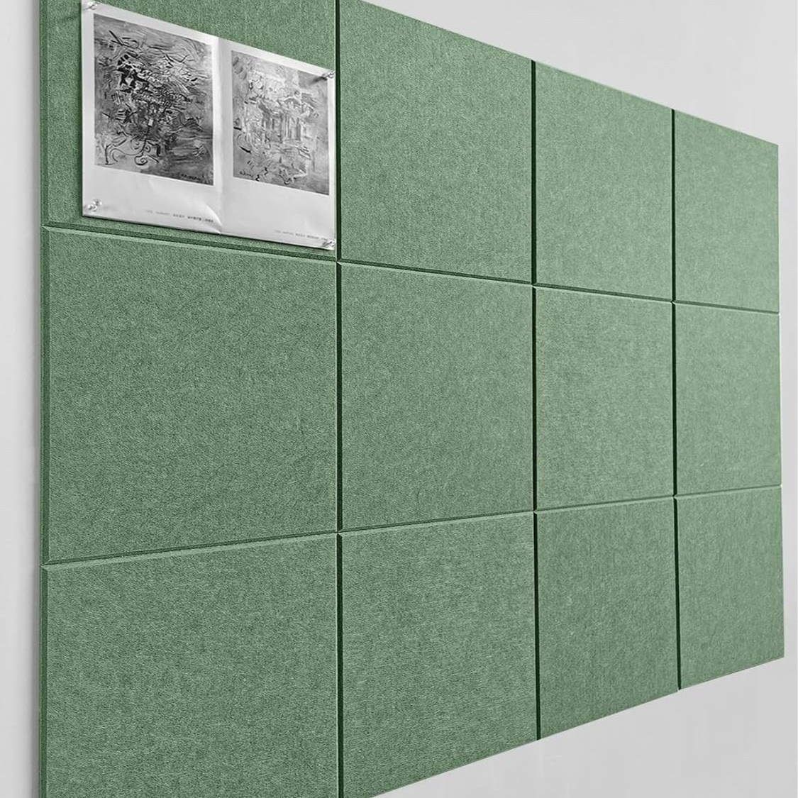 Cross-border 12-piece polyester fiber sound-absorbing board self-adhesive acoustic panel home studio decorative soundproof wall panel
