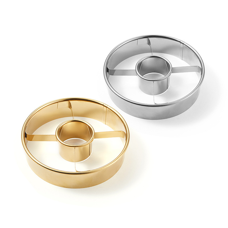 Stainless Steel Donut Mold Kitchen Baking Mousse Round Cake Cutting Mold Cookie Cookie Mold Baking Mold