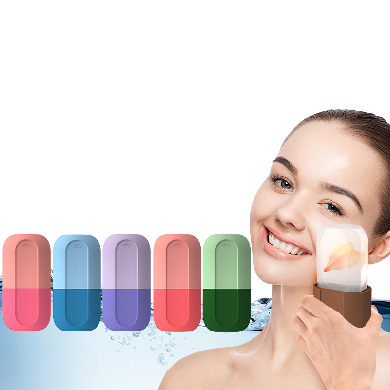 New Amazon Silicone Beauty Ice Facial Massage Roller Face Shrinking Device Wholesale Face Slimming Device