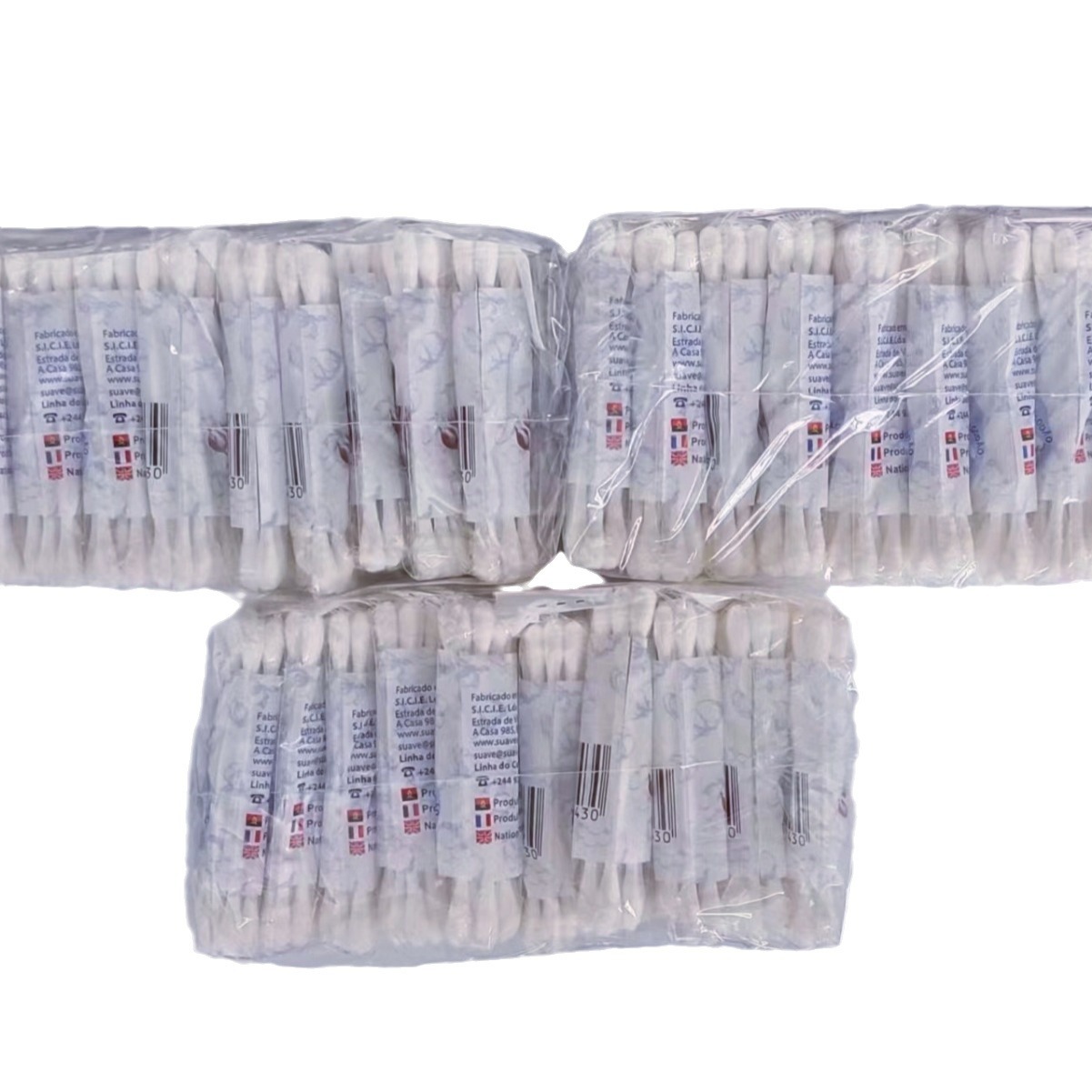 Hejun 48-Pack Double-Ended Plastic Stick High-Quality Factory Direct Disposable Cleaning Cotton Swabs