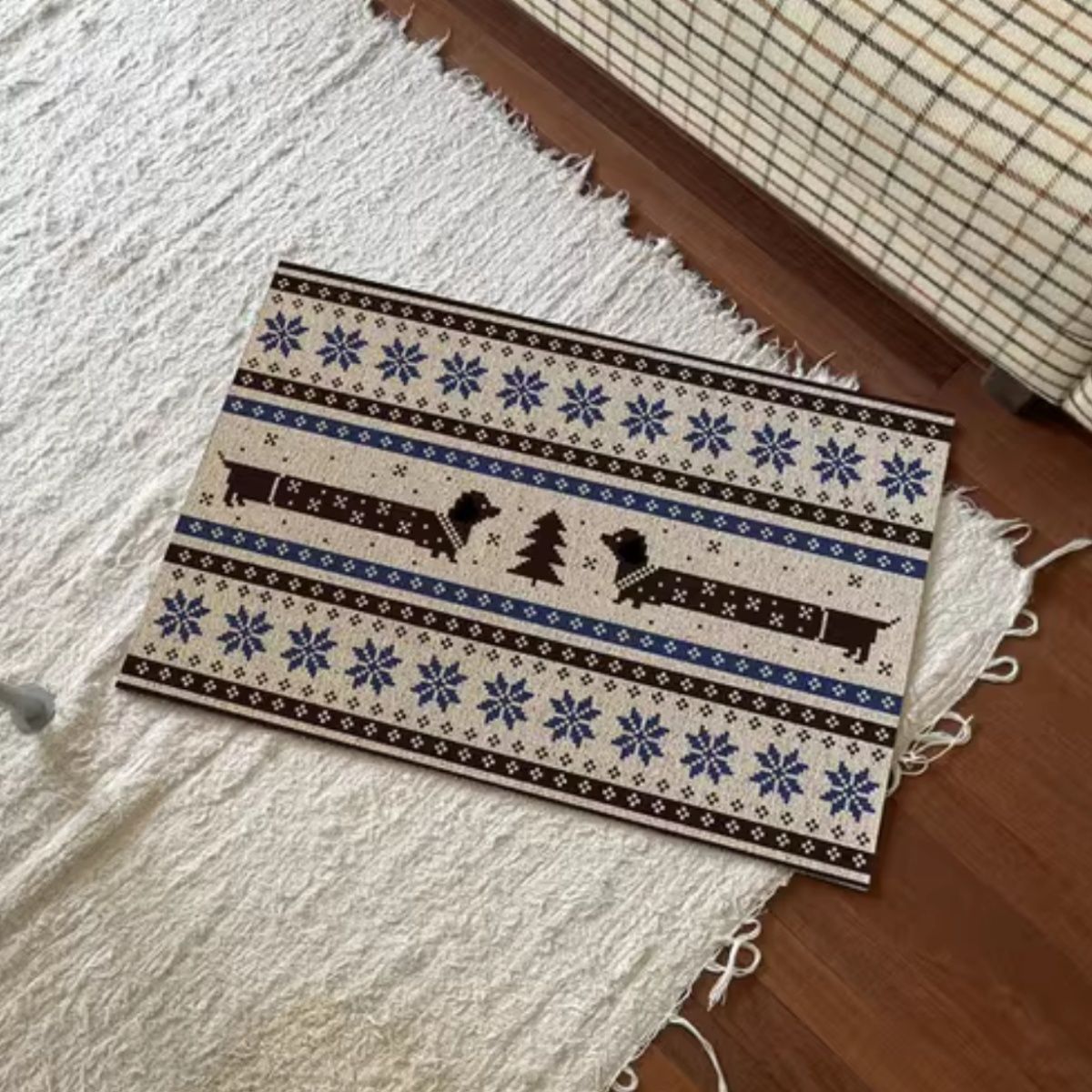 Weenie Puppy Carpet Silk Ring Floor Mat Retro Dirt-resistant Ash Mat Ins New Door Mat Non-slip Cuttable