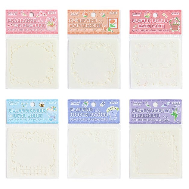 Zabc Flower Intention Cut Out Template Handwritten Newspaper Template Cross-Border Oil Pastel Template Painting Template Wholesale