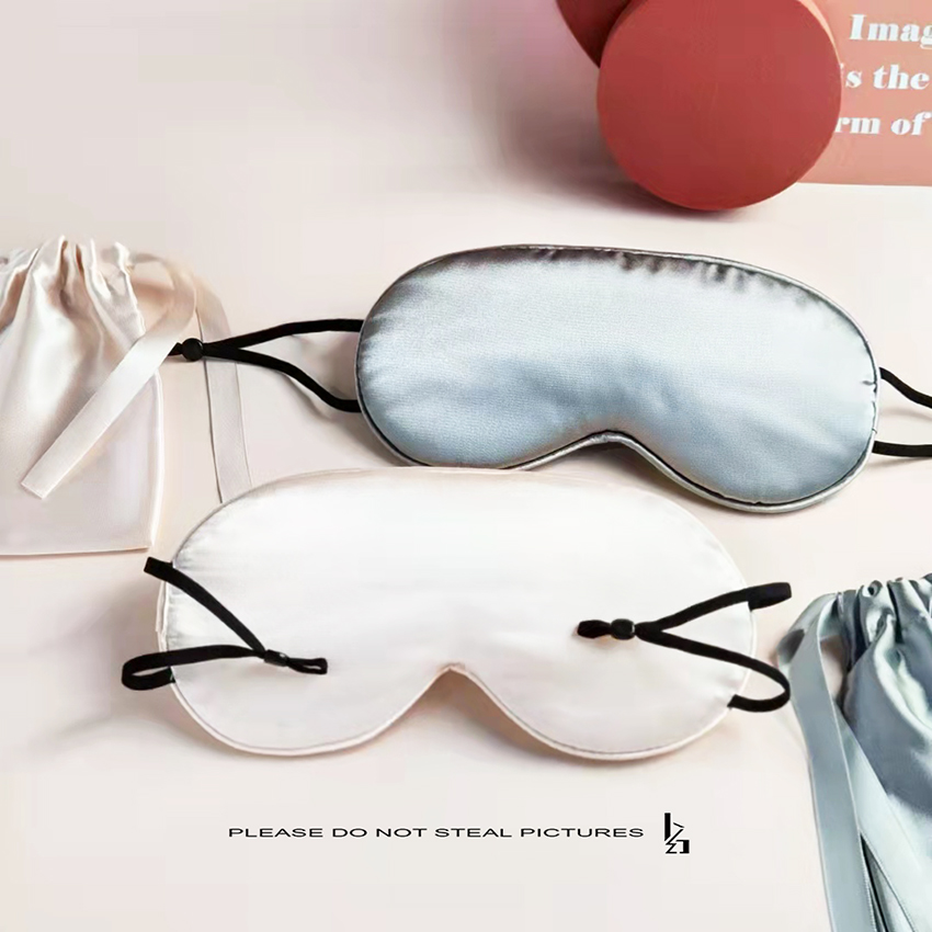 Маска для сна с ушными петлями, регулируемая, дышащая, трикотажная шелковая маска для женщин и мужчин для снятия усталости глаз