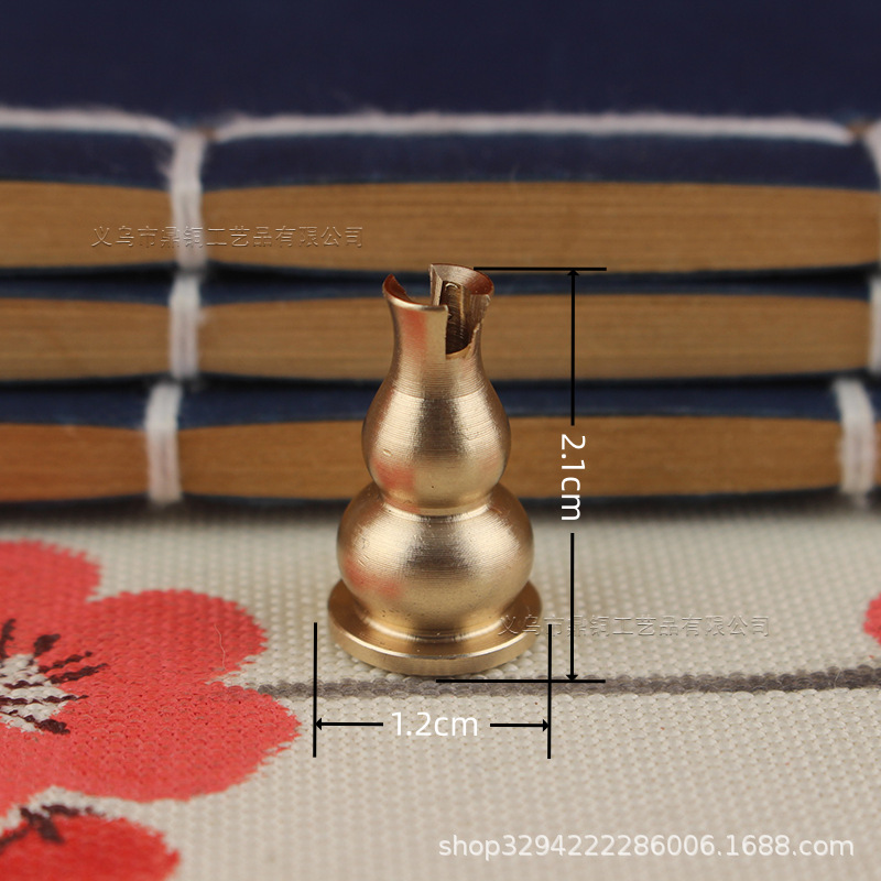 Brass gourd nine-hole incense insert handmade brass gourd incense insert pure copper incense burner gourd incense burner metal crafts