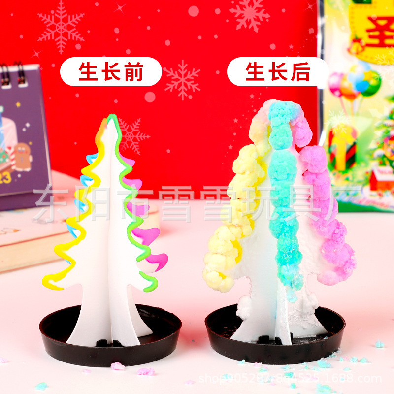 Christmas Tree Magic Tree Paper Blooms with Watering Snowflakes Colorful Magic Crystals Christmas Gifts Wholesale