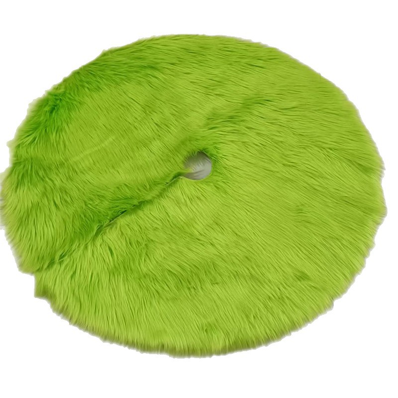 Christmas Tree Skirt Plush Holiday Decoration Small Gift 90/120/150cm Green Imitation Wool Tree Skirt Manufacturer