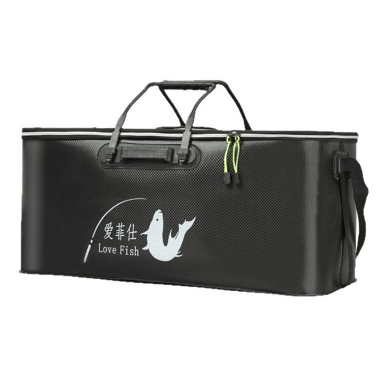 Fishing Bucket Foldableing Portable Live Fish Bucket with Lid Canvas Fish Bucket Fishing Utensils Tool Box Fish Bucket