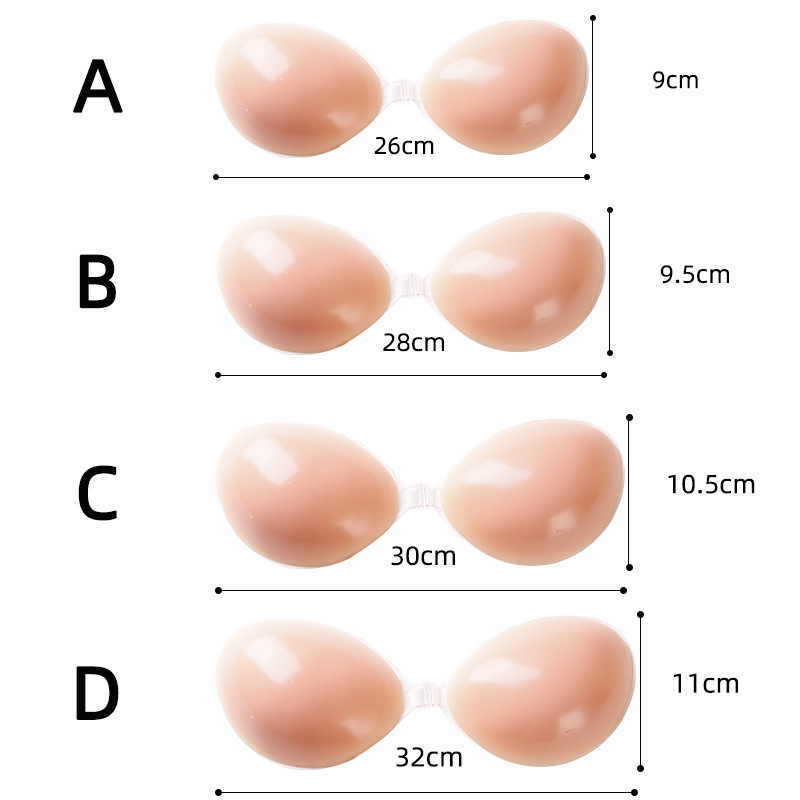 Invisible Silicone Chest Sticker Small Chest Push-up Showing Large Thick Anti-bump Anti-light Wedding Dress Special Bikini Summer