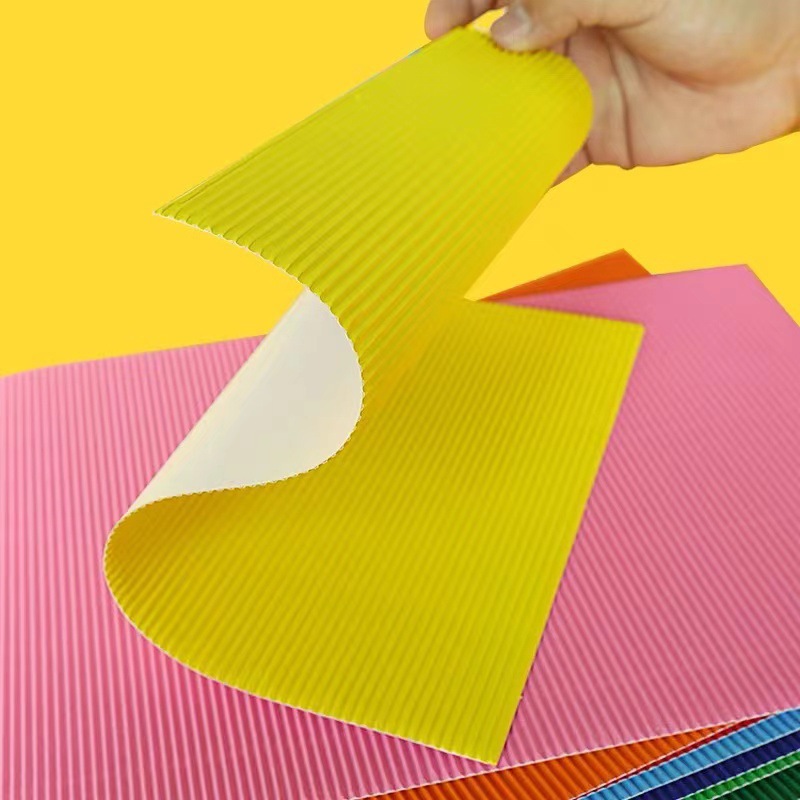 Colorful A4 Corrugated Paper 10 Sheets Kindergarten Kidsren's Handmade Model Paper Mold Material DIY Art Paper Wavy Paper