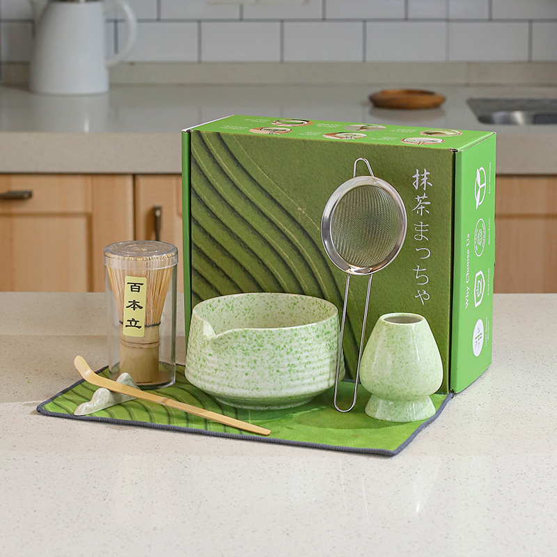Японский набор для матча с бамбуковым венчиком, набор инструментов для чая, готовый к кросс-дропшиппингу