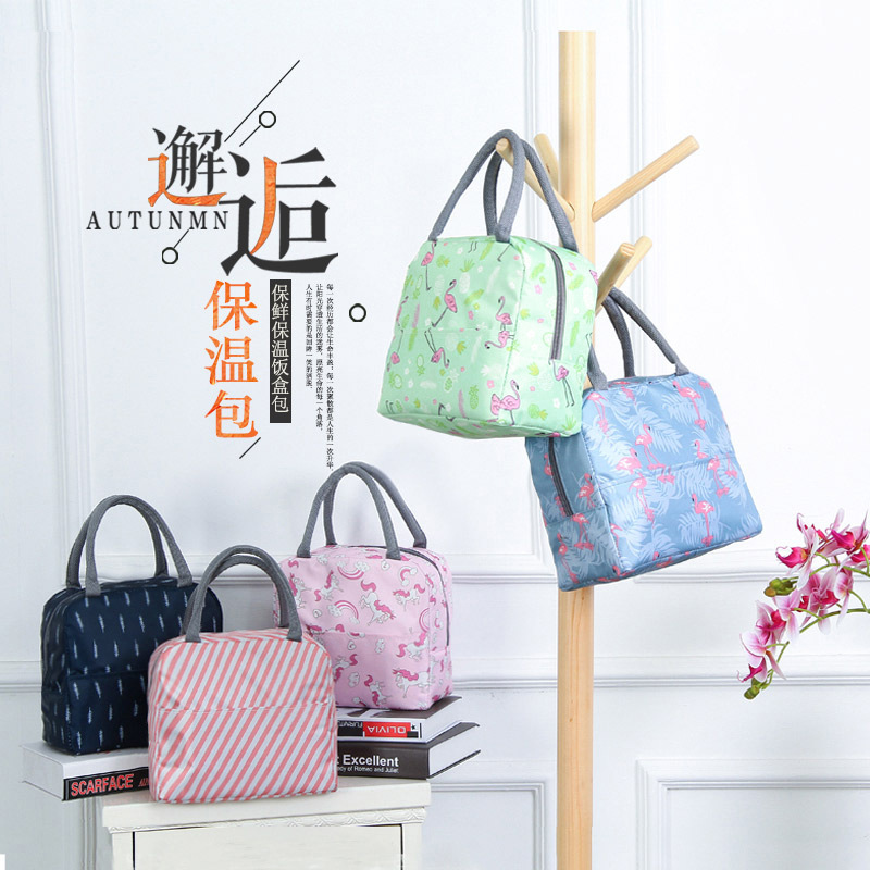 Японская стильная сумка для обедов, алюминиевая фольга, простая, утепленная, оксфорд, большая емкость, портативная