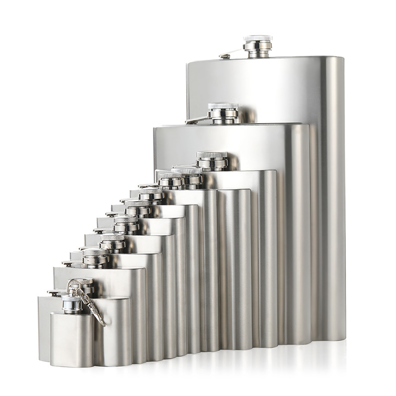 Толстая фляжка из нержавеющей стали 304, маленький винный горшок, высококачественный, 201, портативный, плоский, винная бутылка 1-128 унций