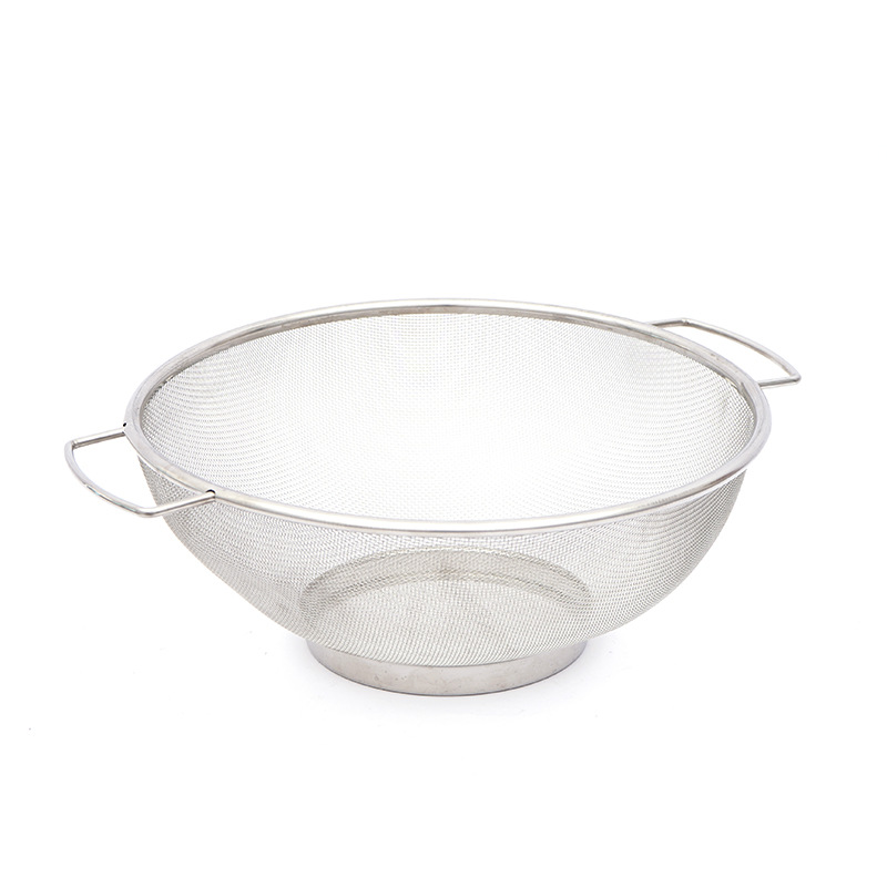 304 stainless steel rice washing sieve fruit basket vegetable washing basket draining basket drain basin rice washing machine mesh fruit basket wholesale