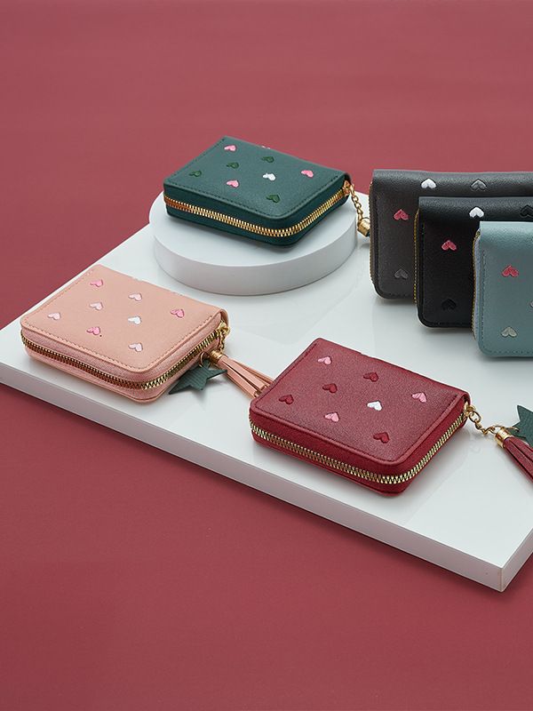 New Tassel Zipper Wallet for Women, Short Korean Version, Multifunctional Cute Style Women's Coin Purse 90% off Multifunctional Money