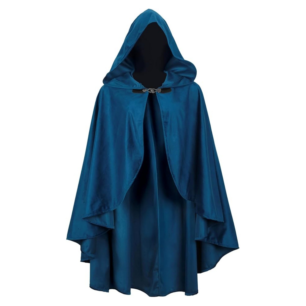 Amazon New Renaissance Costume Hooded Poncho Adult Halloween Medieval Velvet Shawl